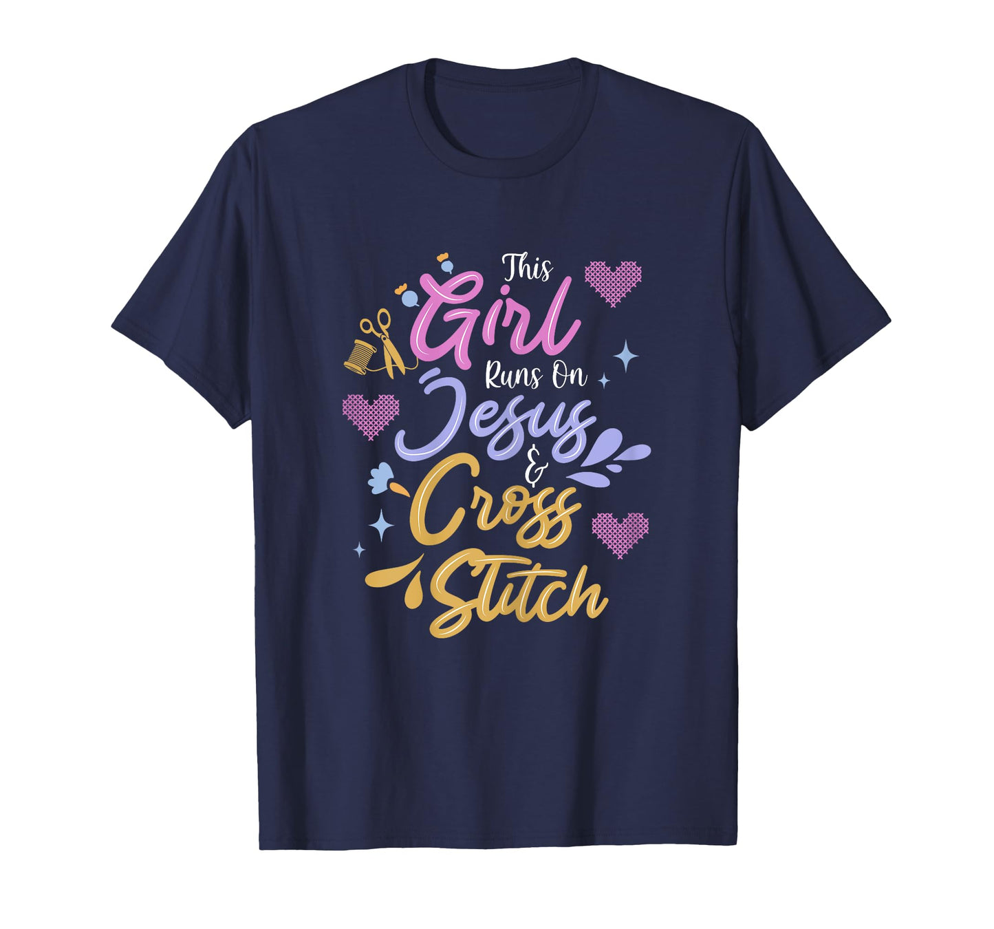 Jesus & Cross Stitch T-Shirt