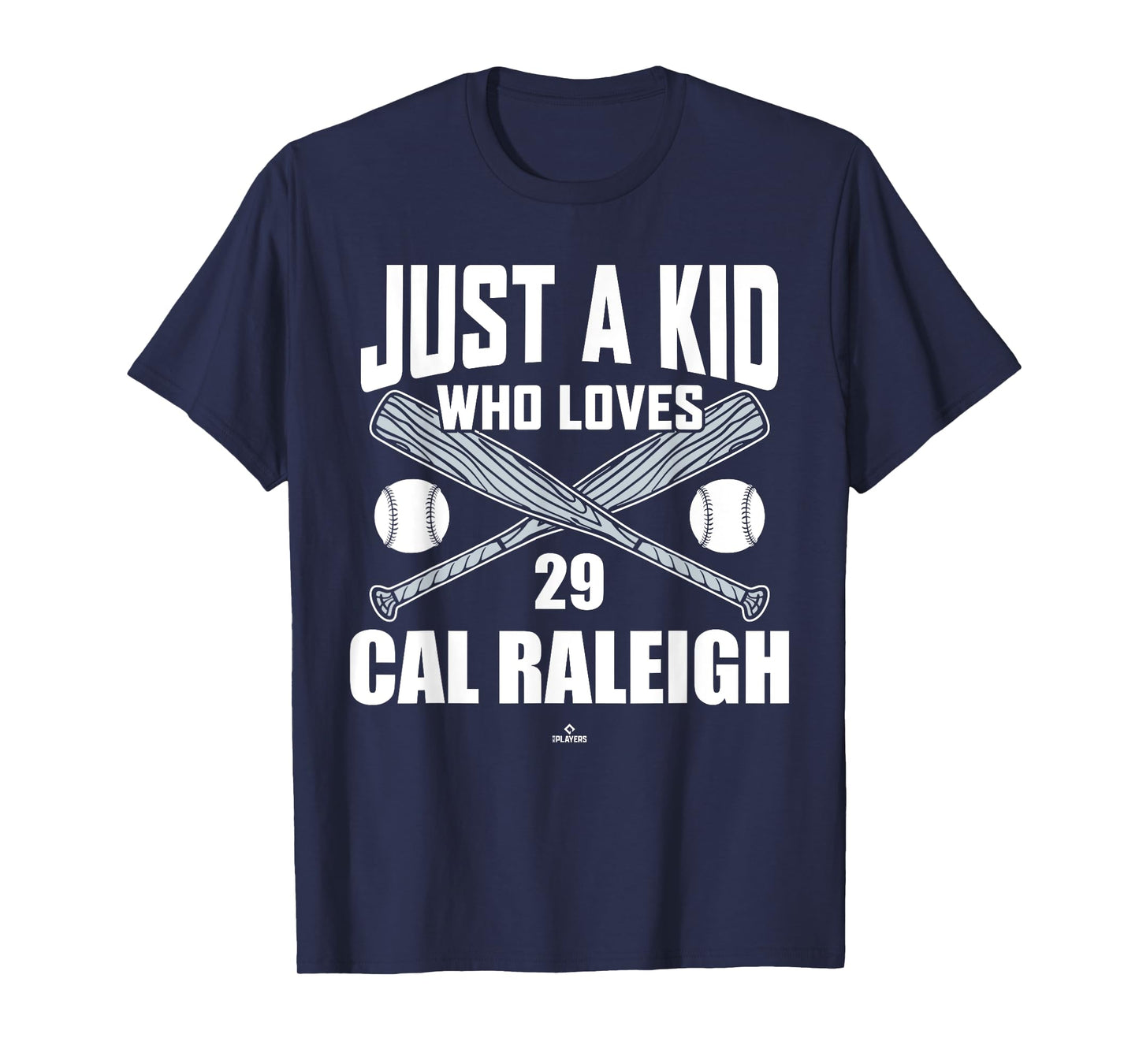 Just A Boy Who Loves Cal Raleigh Seattle Baseball MLBPA T-Shirt