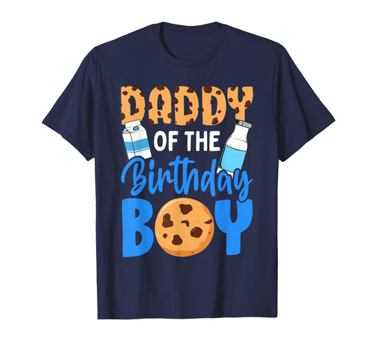 Daddy of the birthday boy Milk and Cookies 1st birthday T-Shirt