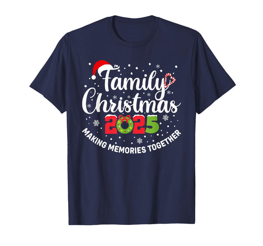 Family Christmas 2025 Xmas Santa Snowflake Pajamas Holiday T-Shirt