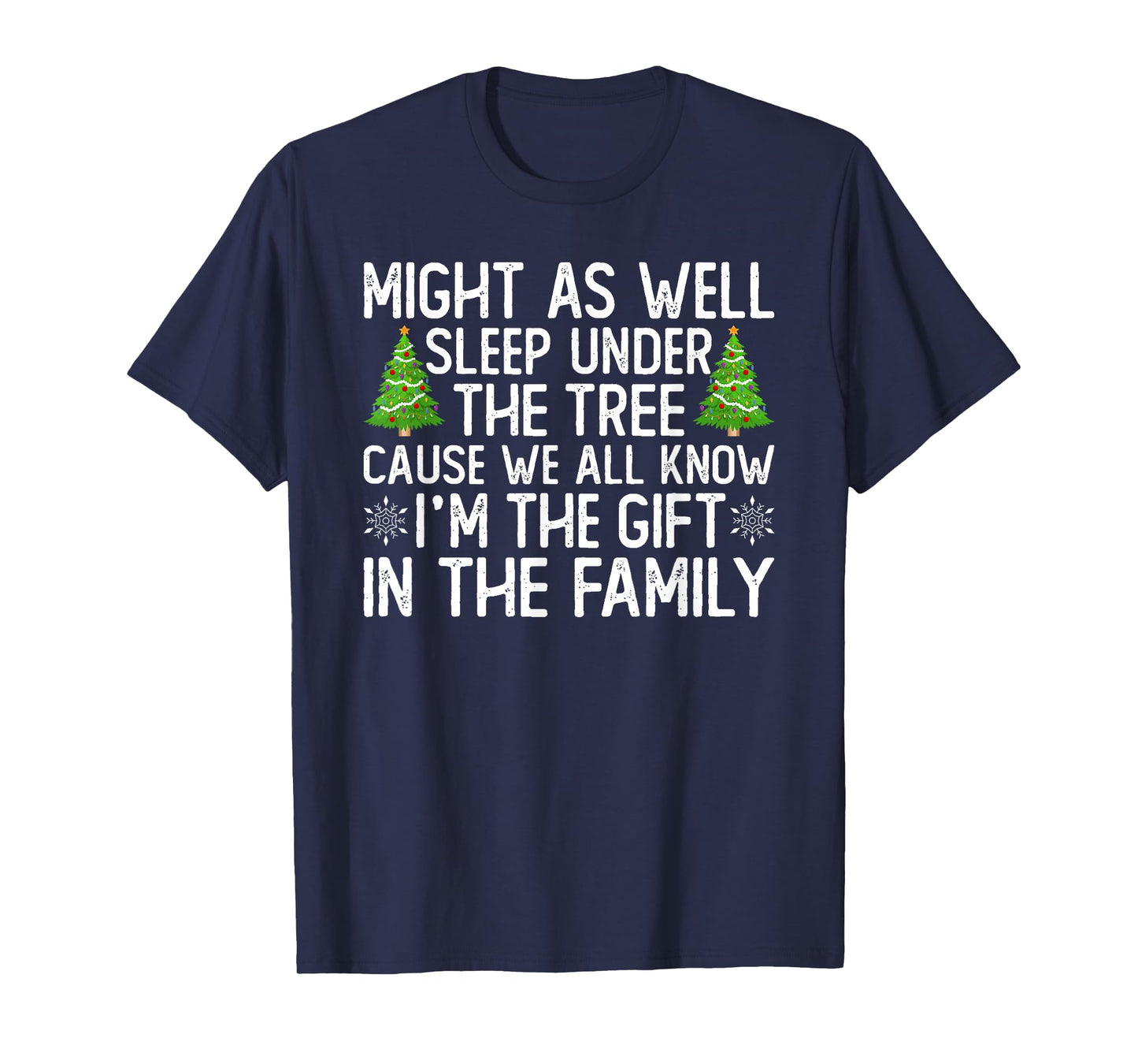 Family Christmas Pajamas Might As Well Sleep Under Tree T-Shirt