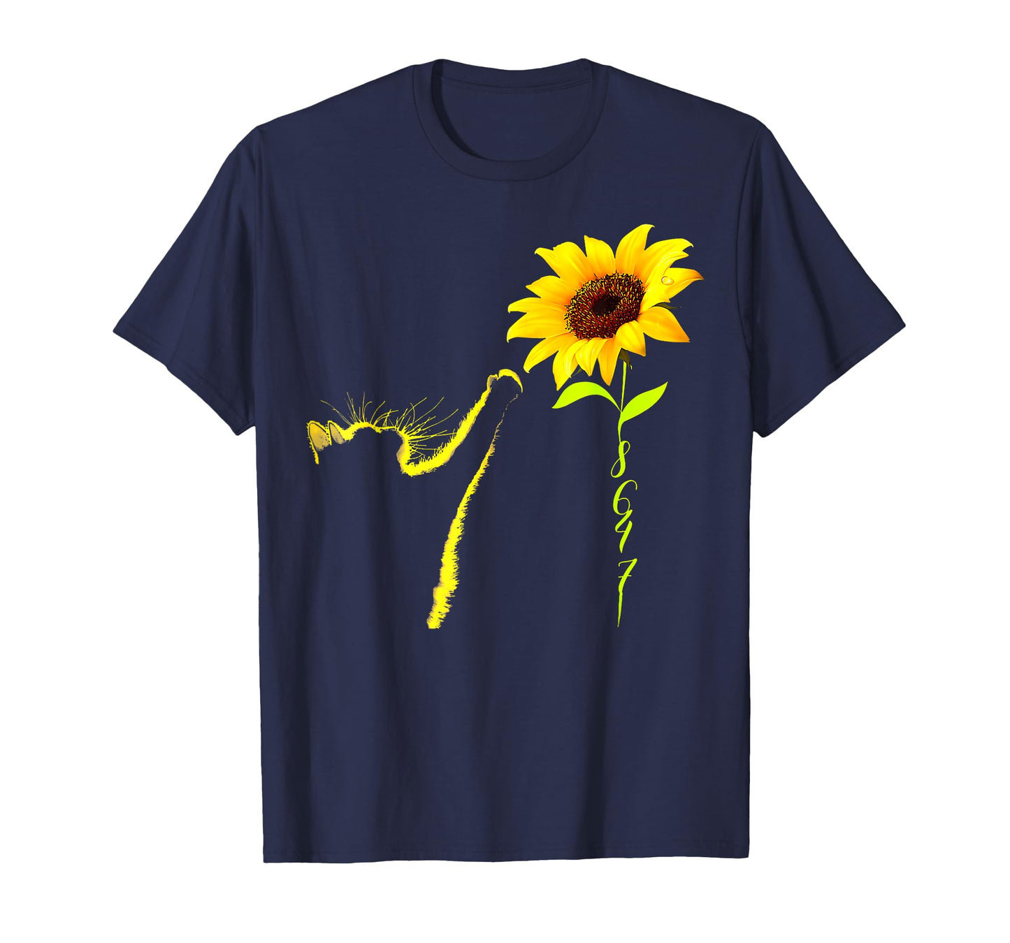 8647 Subtle 86 47 Cat Sunflower Cat Lovers 8647 Floral Men Women T-Shirt