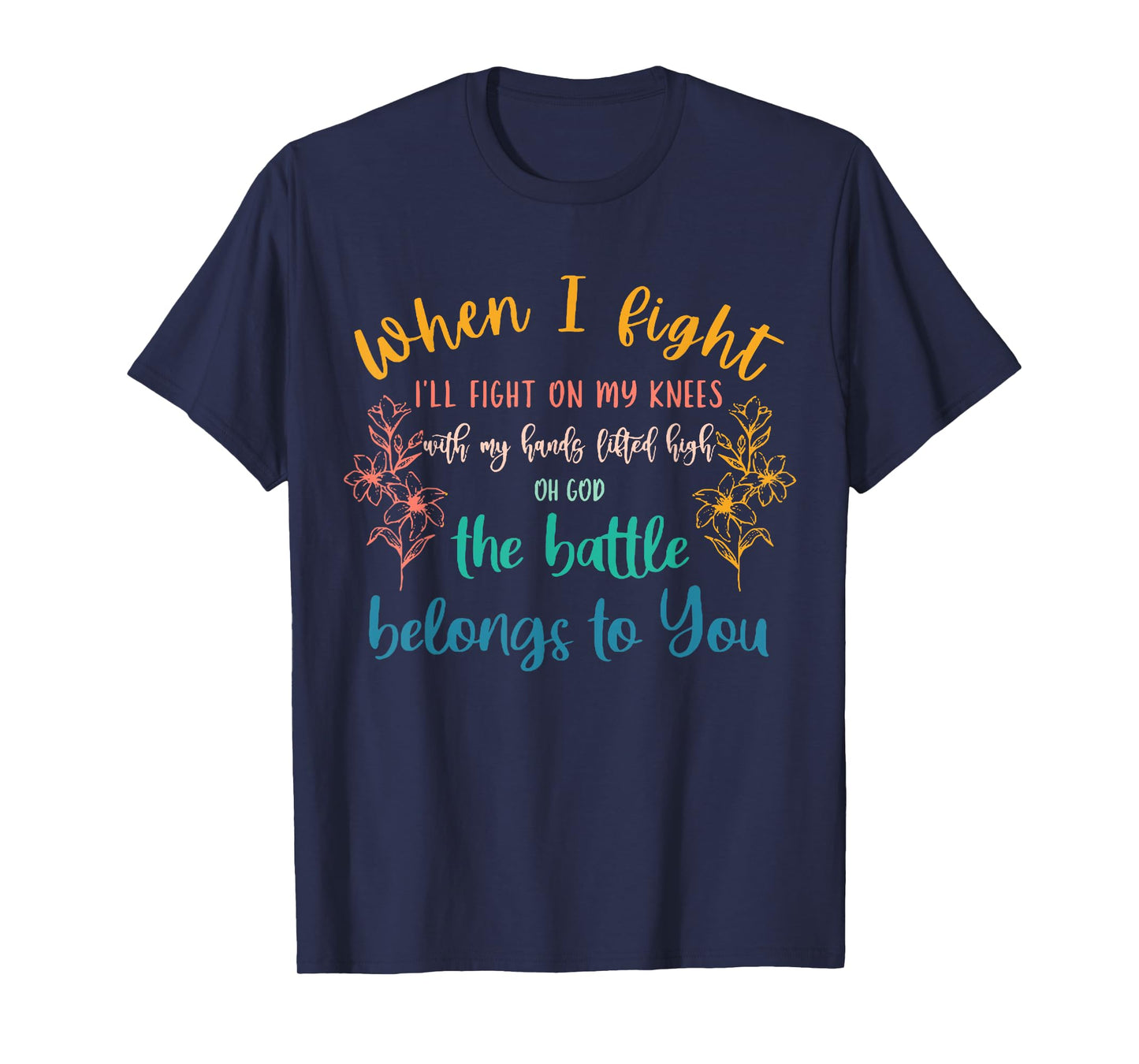 Retro Battle Belongs To The Lord Christian,Inspirational Tee T-Shirt