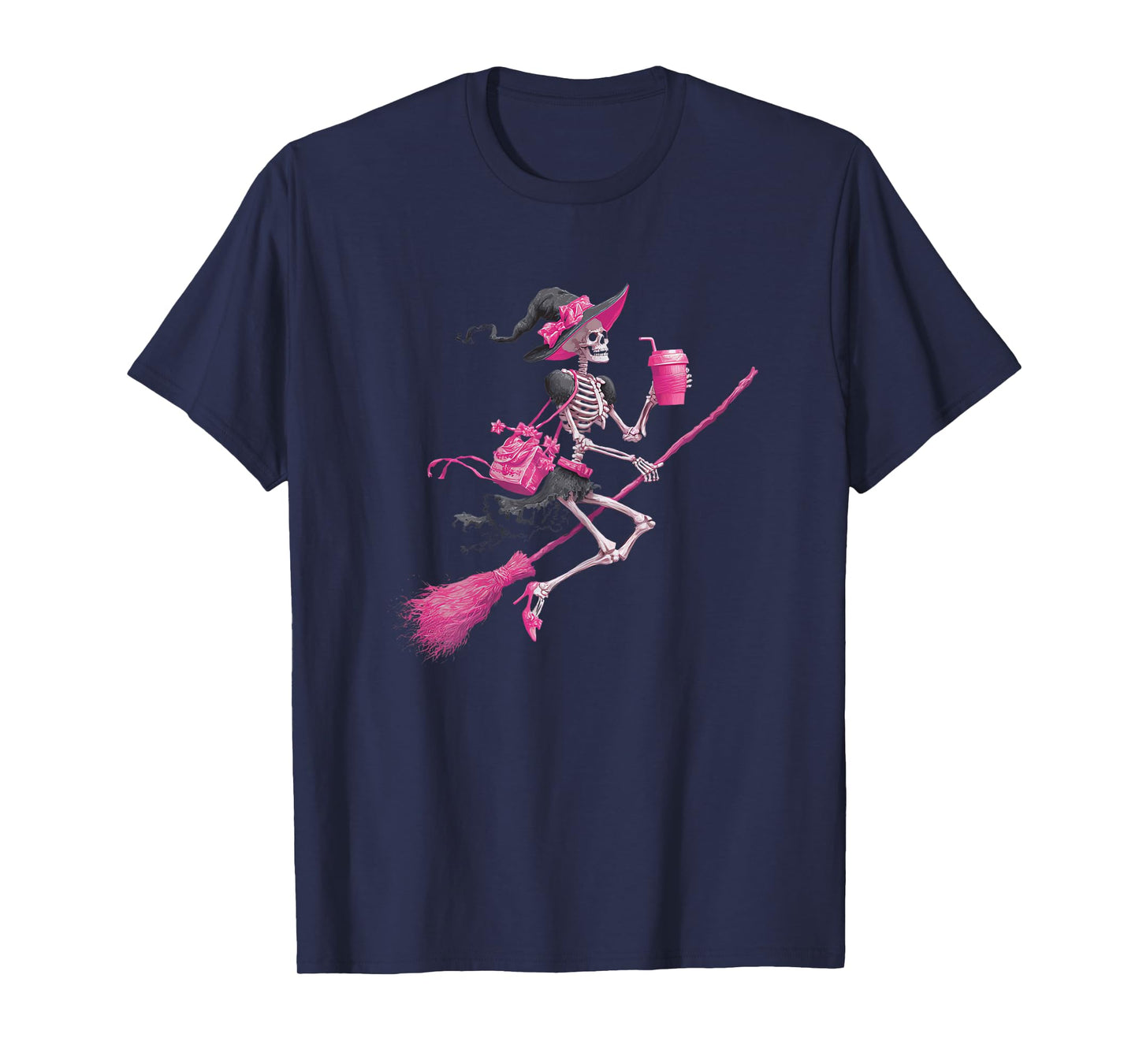 Skeleton Witch Design Halloween Aesthetic Women T-Shirt