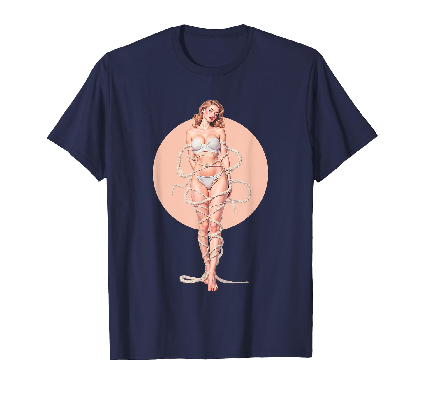 Shibari Art Sexy Vintage Pin-Up Girl Rope Bondage BDSM T-Shirt