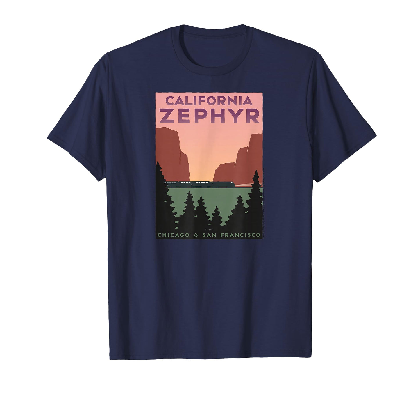California Zephyr (Chicago to San Francisco) T-Shirt