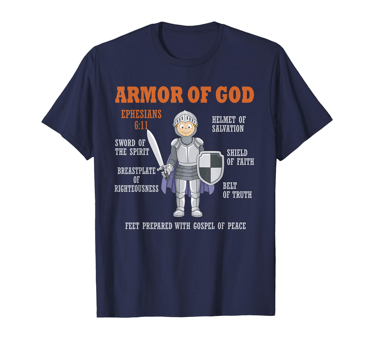 Put On The Full Armor Of God Bible Chapters For Kids T-Shirt