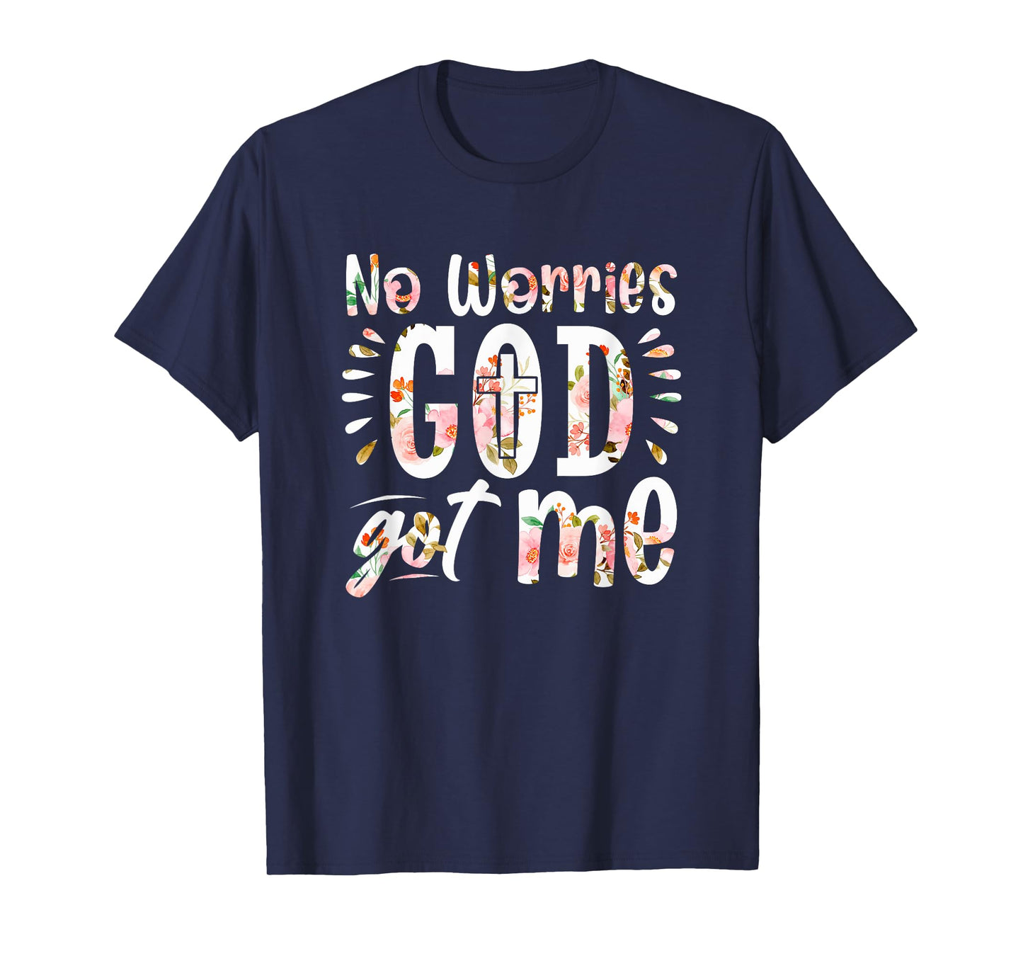 No Worries, God-Got Me African American Christian T-Shirt