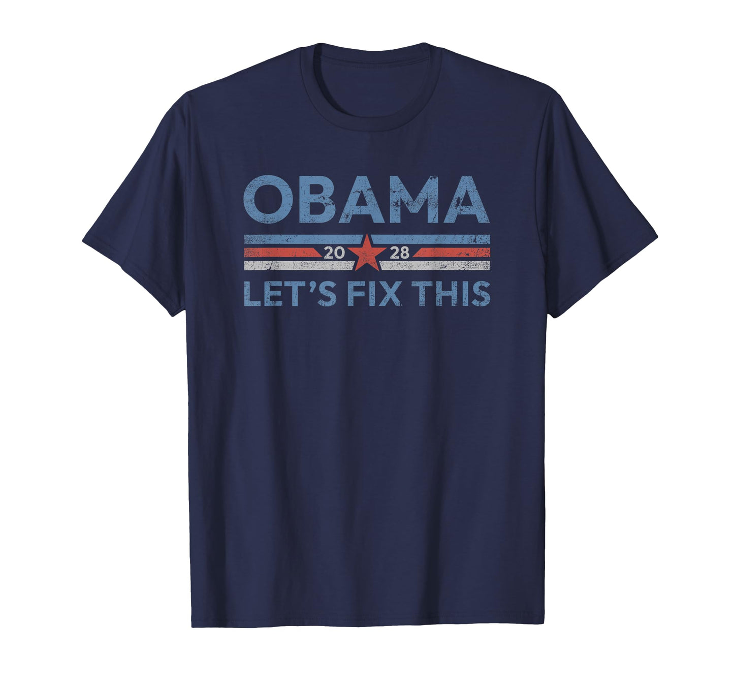 Obama Retro Vintage Patriotic 2028 Political Protest Rally T-Shirt