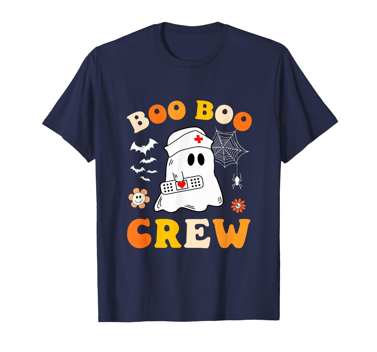 Groovy Boo Boo Crew Nurse Ghost Halloween Costume for Nurses T-Shirt