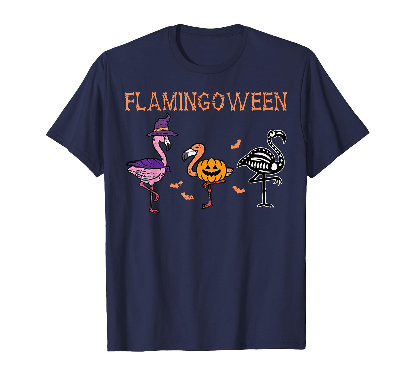 Halloween Flamingo Flamingoween Funny Costume Women Men Kids T-Shirt