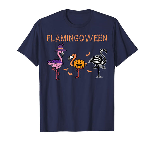 Halloween Flamingo Flamingoween Funny Costume Women Men Kids T-Shirt