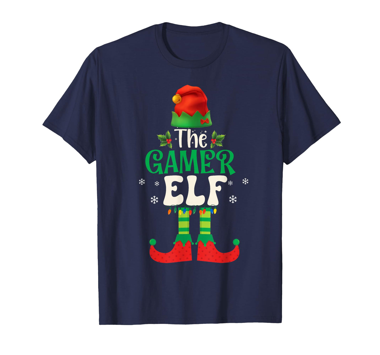 Funny The Gamer Elf Group Matching Family Christmas 2025 T-Shirt