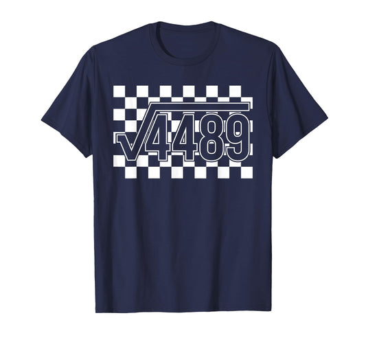6 7 Meme Square Root 4489 Slag Math Checkered Pattern Lover T-Shirt