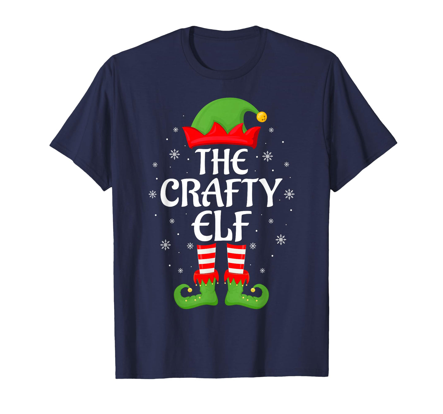 Crafty Elf Xmas Family Matching Elf Squad Christmas T-Shirt