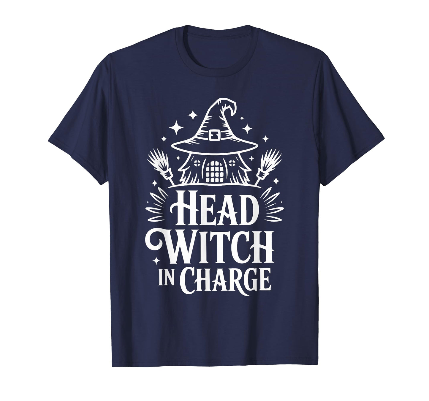 Head Witch in Charge Halloween Hat Sunset T-Shirt