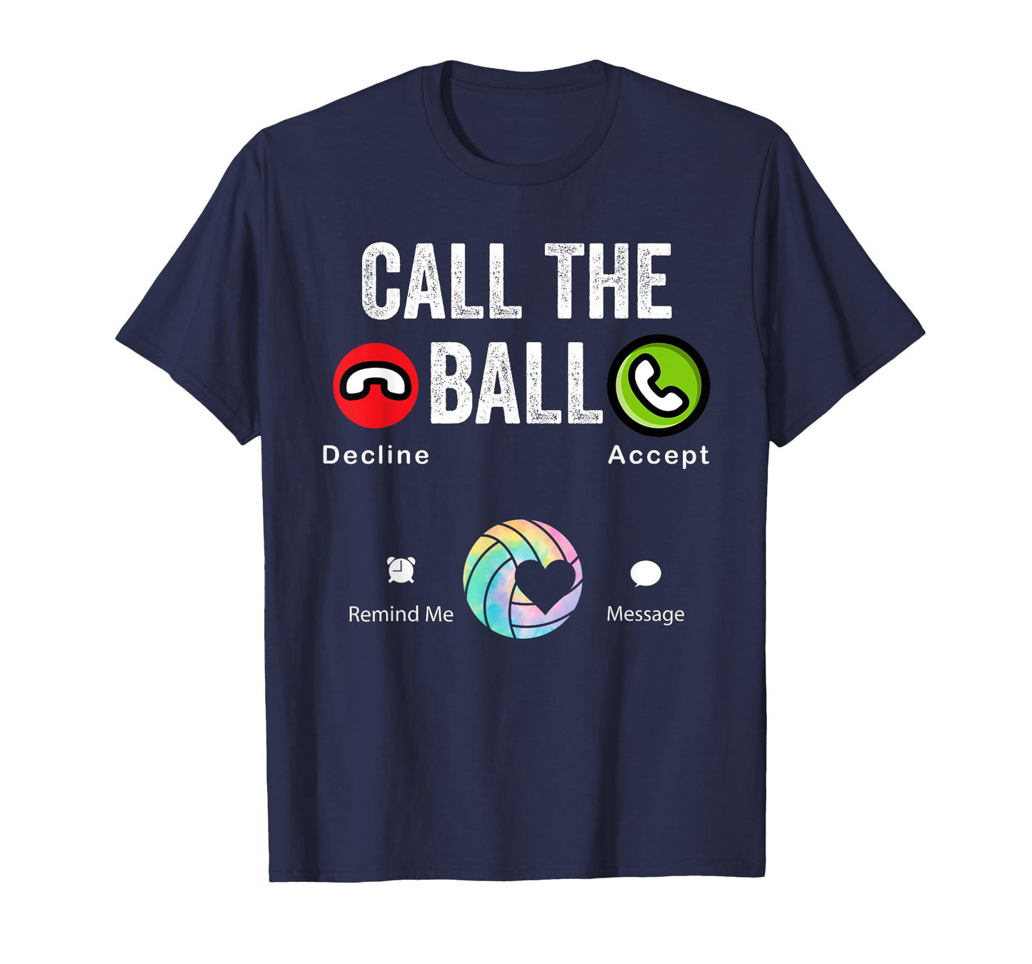 funny volleyball call the ball volleyball T-Shirt - Unisex-Adults, Kids - Black - Small - Short Sleeve - T-Shirt