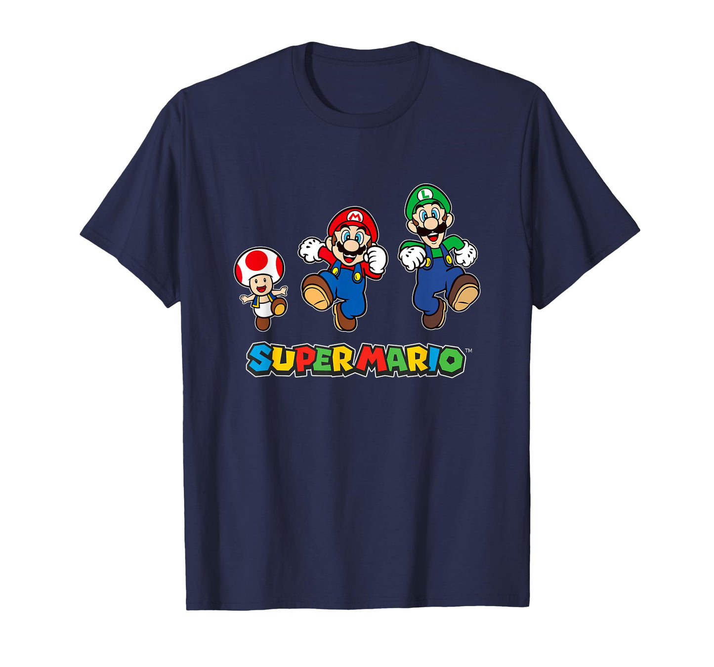Super Mario Classic Trio Big Character Jump T-Shirt