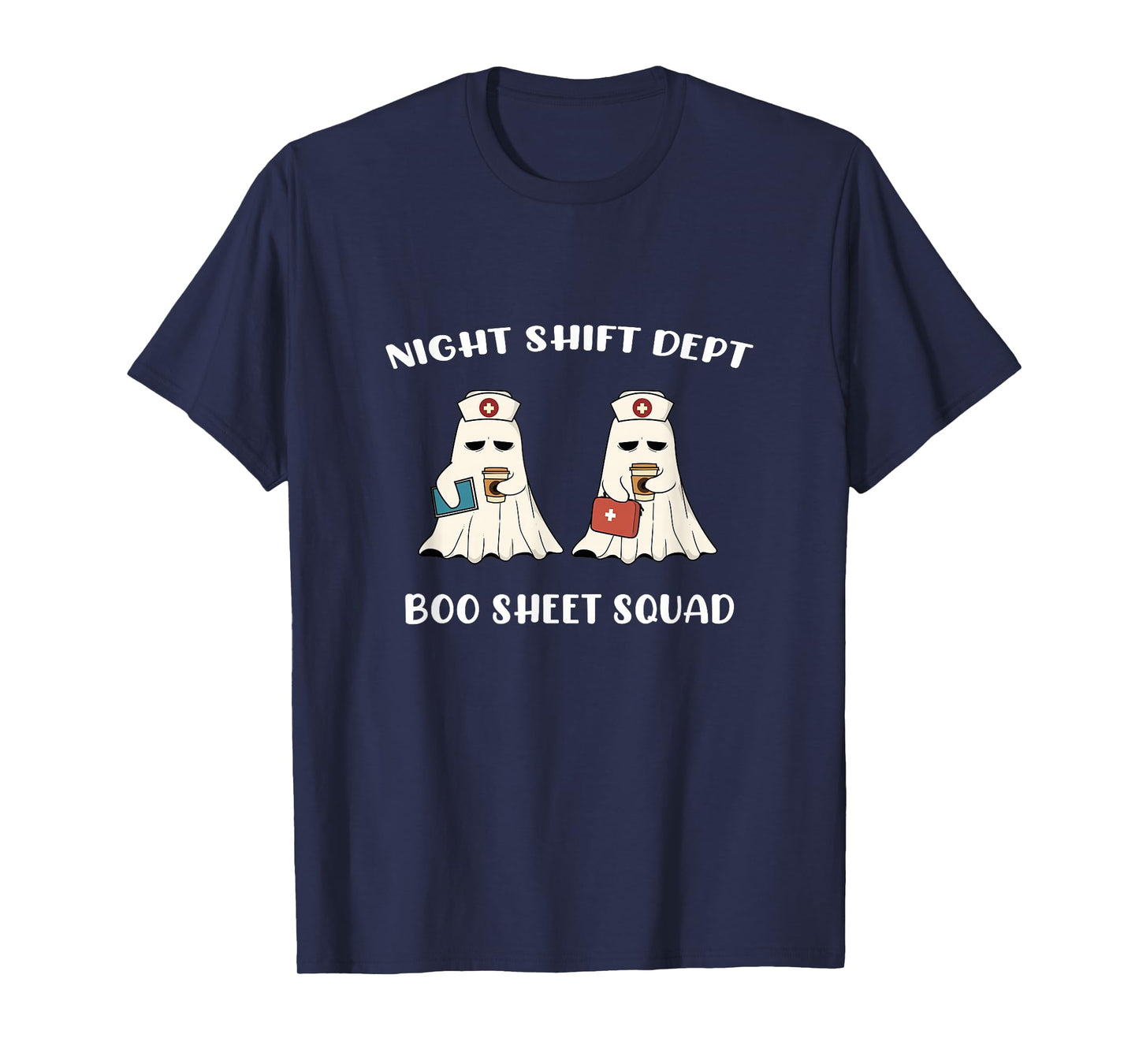Night Shift Dept Nurse Department Funny Halloween Boo Squad T-Shirt