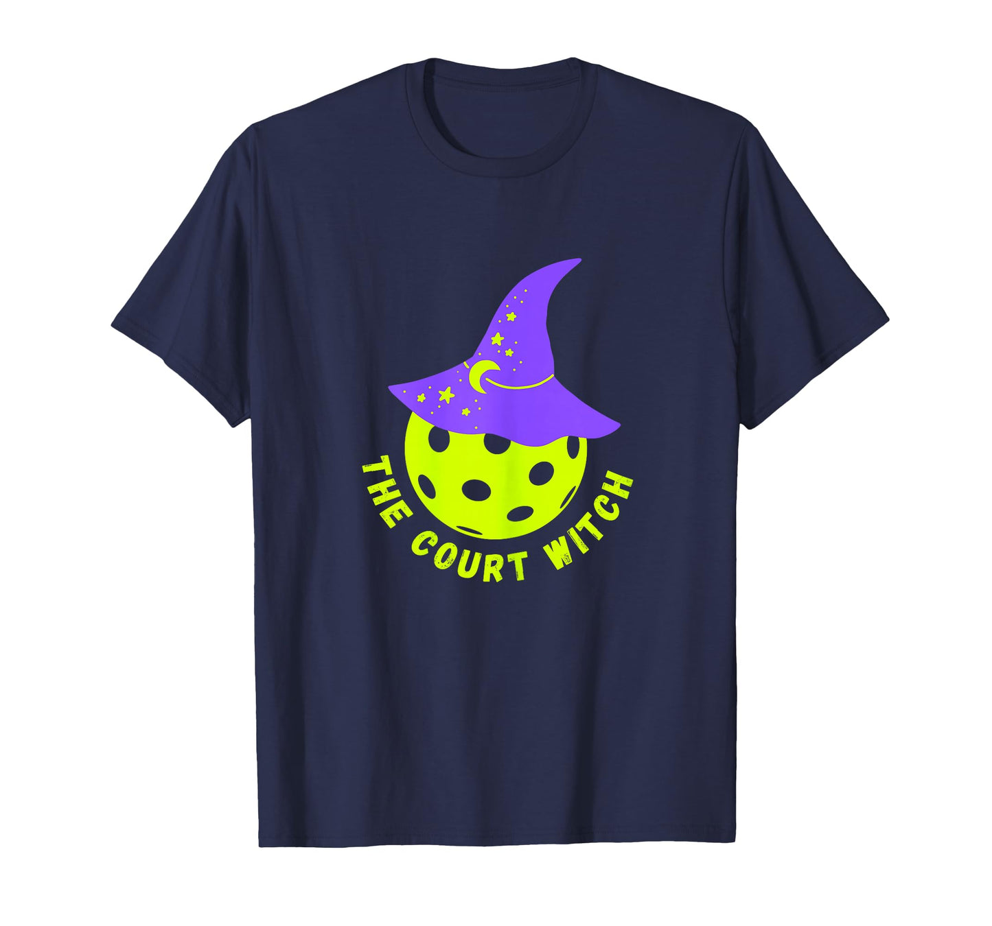 Fun Halloween Pickleball The Court Witch Pickleballer Moms T-Shirt