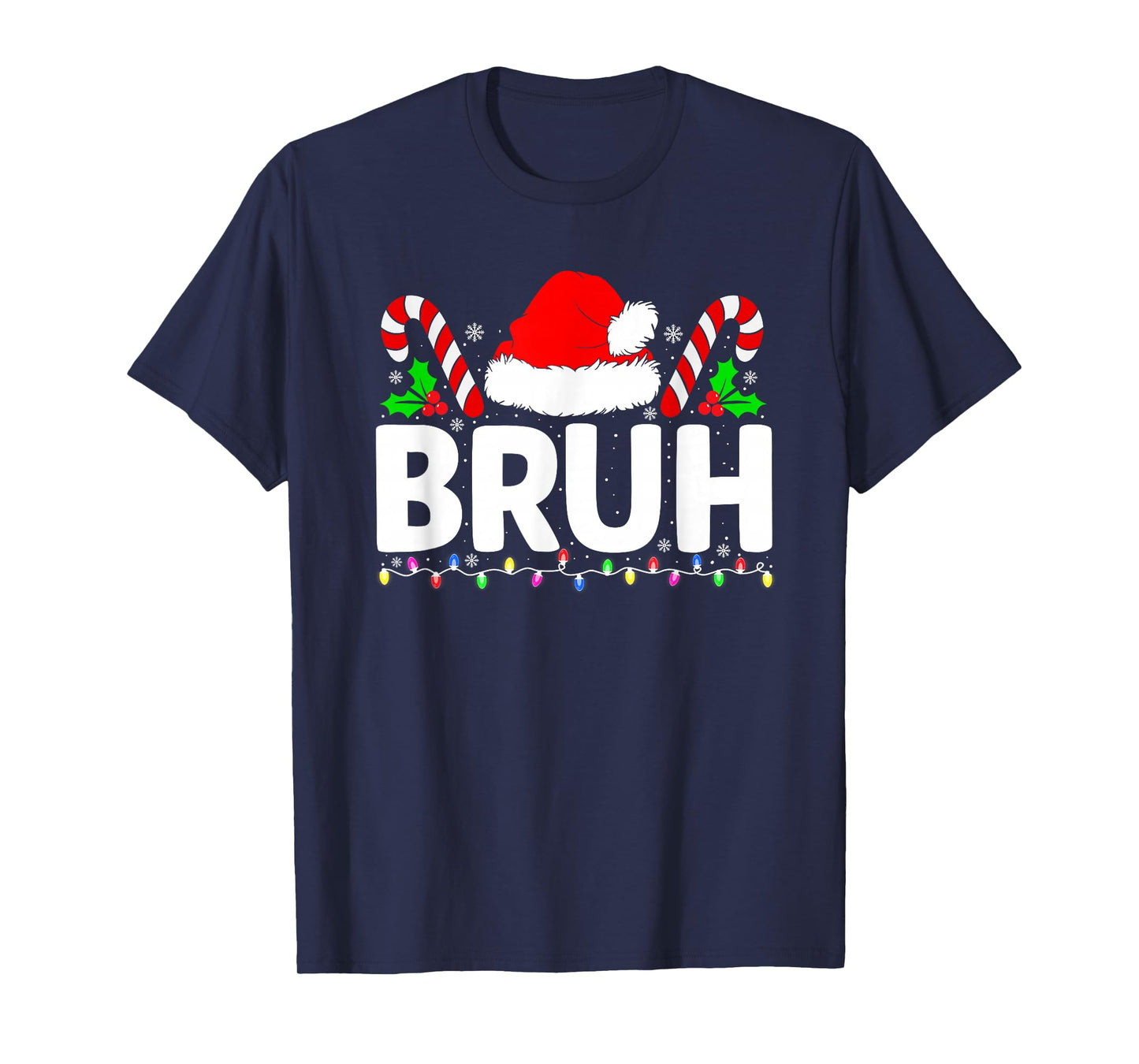 Bruh Funny Saying Bro Teens Boys Kids Christmas Pajamas Xmas T-Shirt