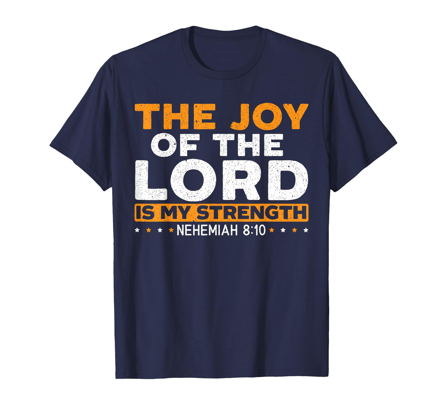 Religious Christian Believer SteMi Apparel The Joy Of The Lord Is My Strength Christian T-Shirt - Black, Small, Unisex-Adults