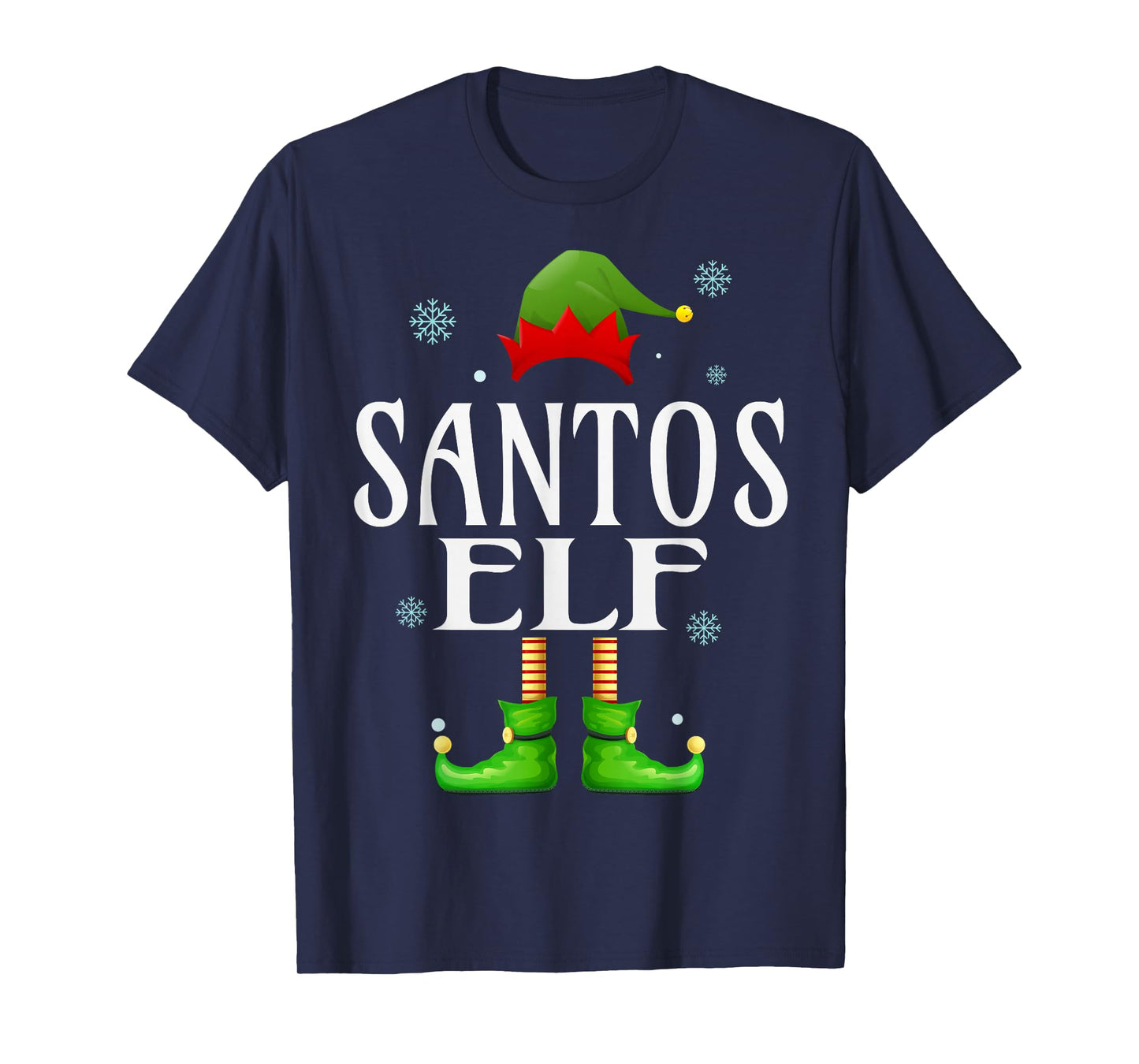 Santos Elf Xmas Funny Men's Family Matching Christmas Santos T-Shirt
