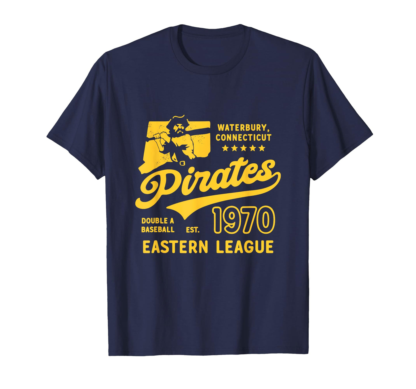 Waterbury Pirates Connecticut Vintage Defunct Baseball T-Shirt