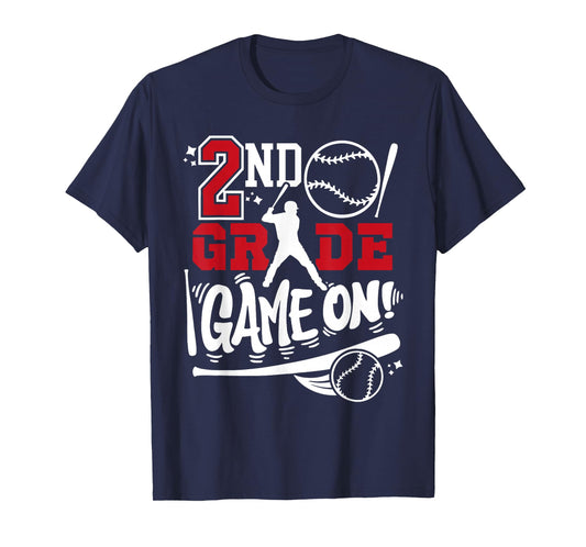 2nd Grade Game On First Day of School Baseball Second Grade T-Shirt