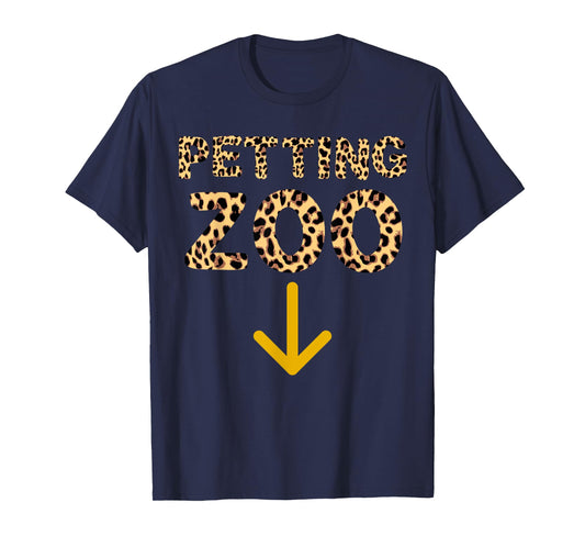 Mens Funny Guys Adult Humor Petting Zoo Arrow Down T-Shirt