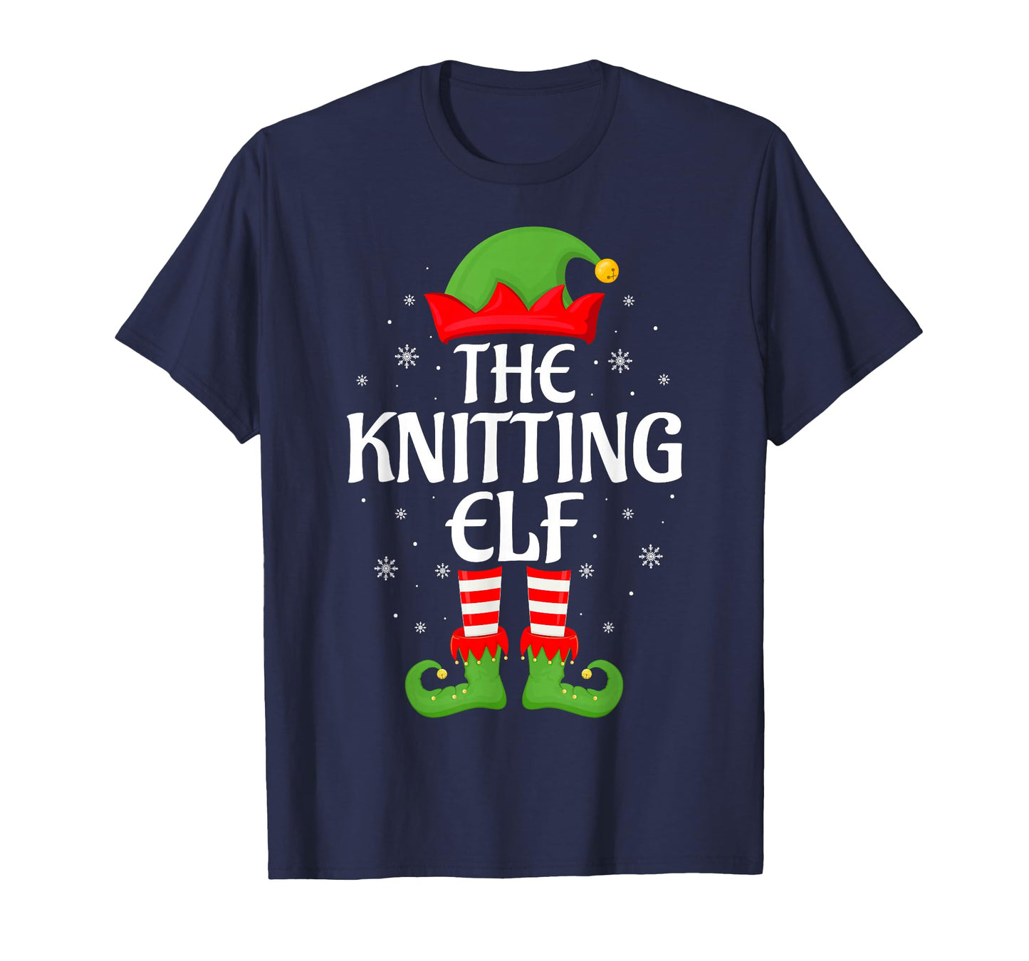 Knitting Elf Xmas Family Matching Elf Squad Christmas T-Shirt