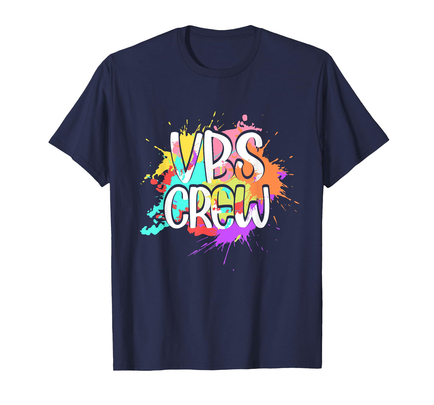 I Love VBS Crew Vacation Bible School Paint Splatter T-Shirt
