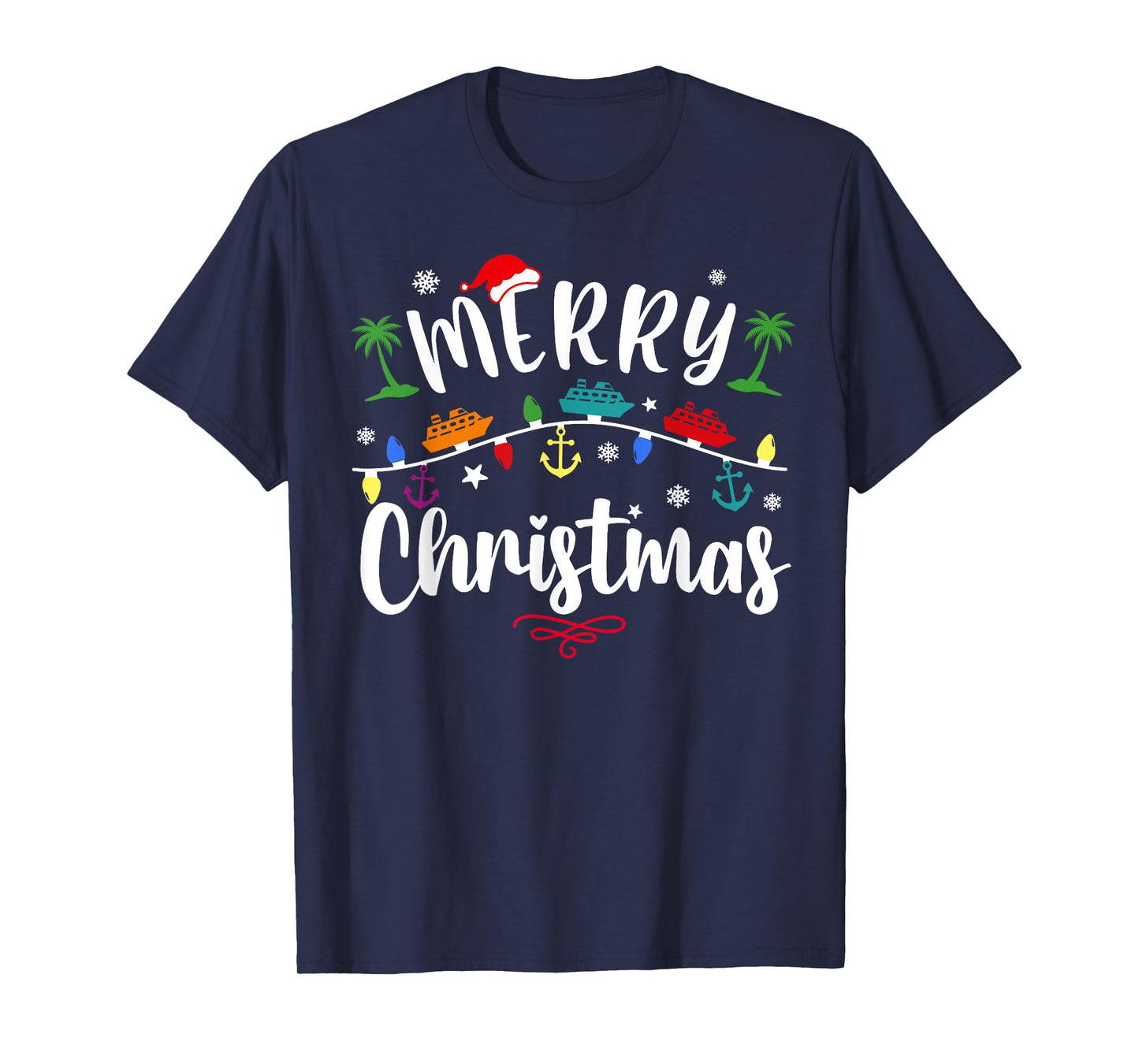 Merry Christmas Cruise Xmas Lights Pajamas Xmas Holiday T-Shirt