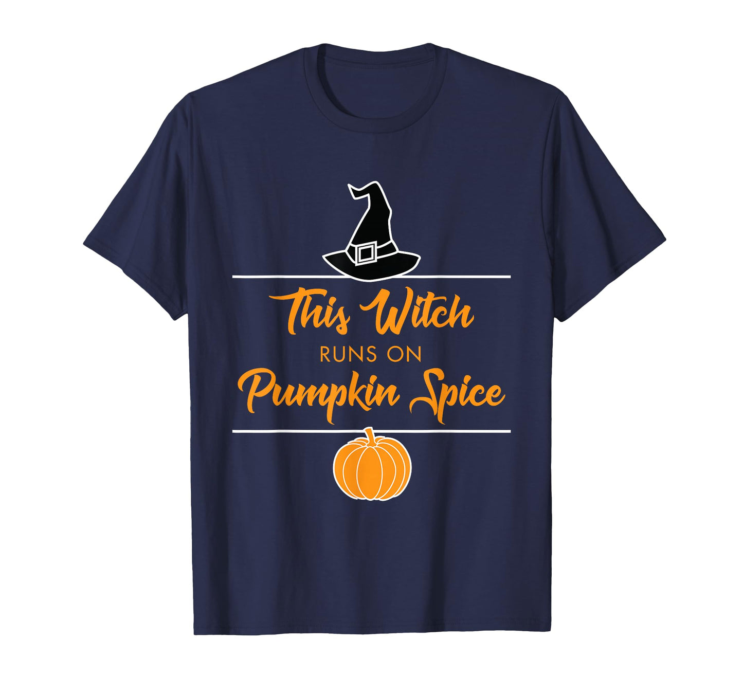 Funny Pumpkin Spice Saying Coffee Lover Halloween Witch Runs T-Shirt