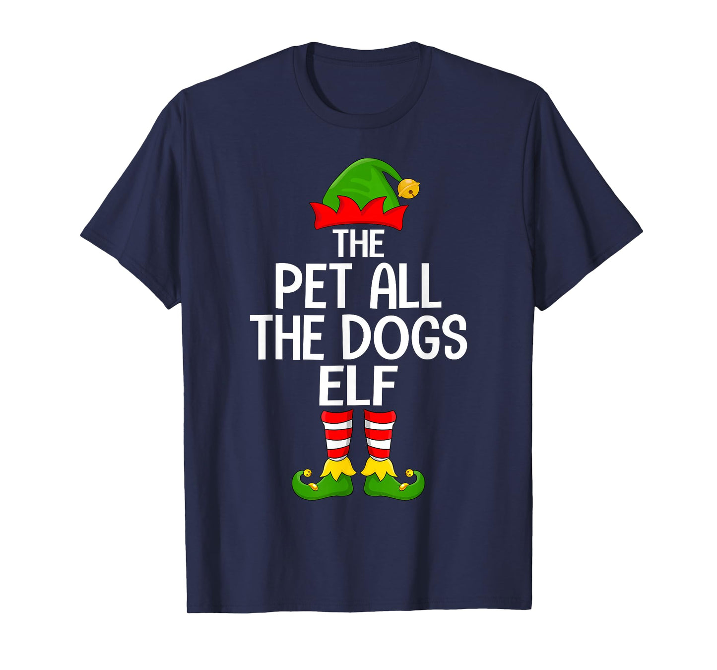 Pet All The Dogs Elf Matching Family Elf Squad Christmas T-Shirt