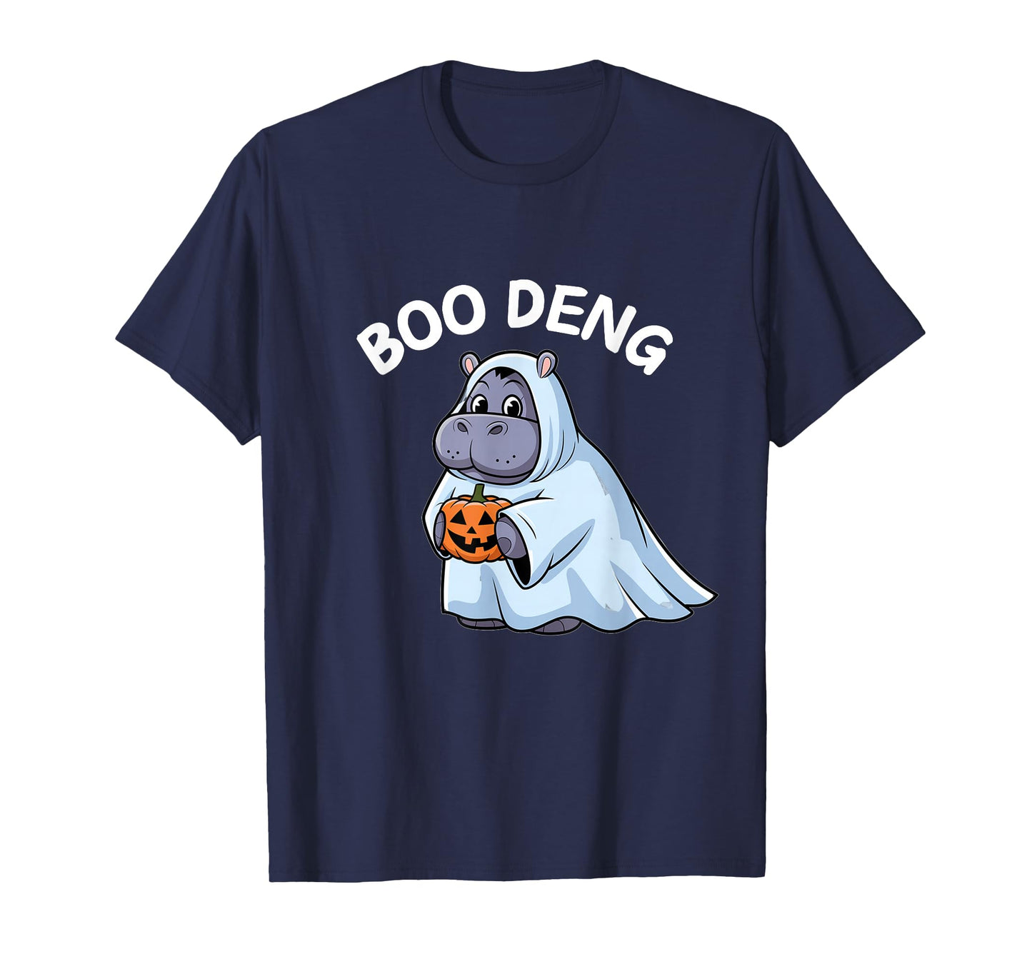 Cute Moo Deng Funny Boo Deng Halloween Costume T-Shirt