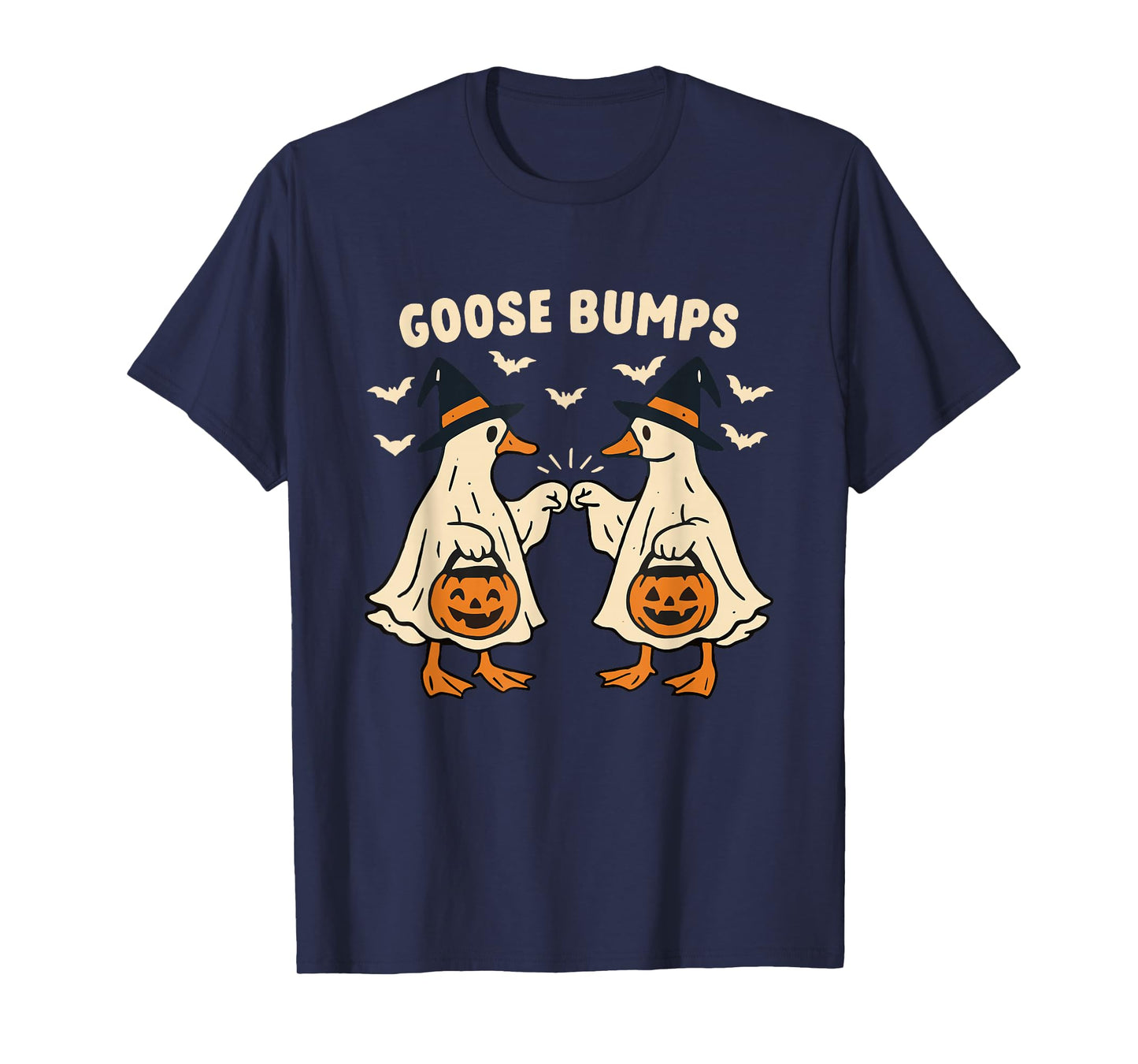 Goose Bumps Halloween Goose Witch Fist Bump Silly Goose T-Shirt