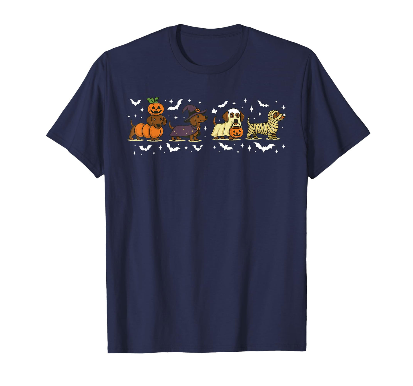 Weiner Dog Witch Happy Halloweenie Cute Halloween Dachshund T-Shirt