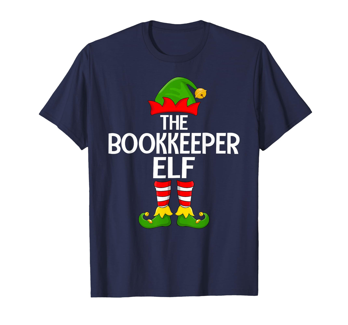 Bookkeeper Elf Xmas Matching Family Elf Squad Christmas T-Shirt