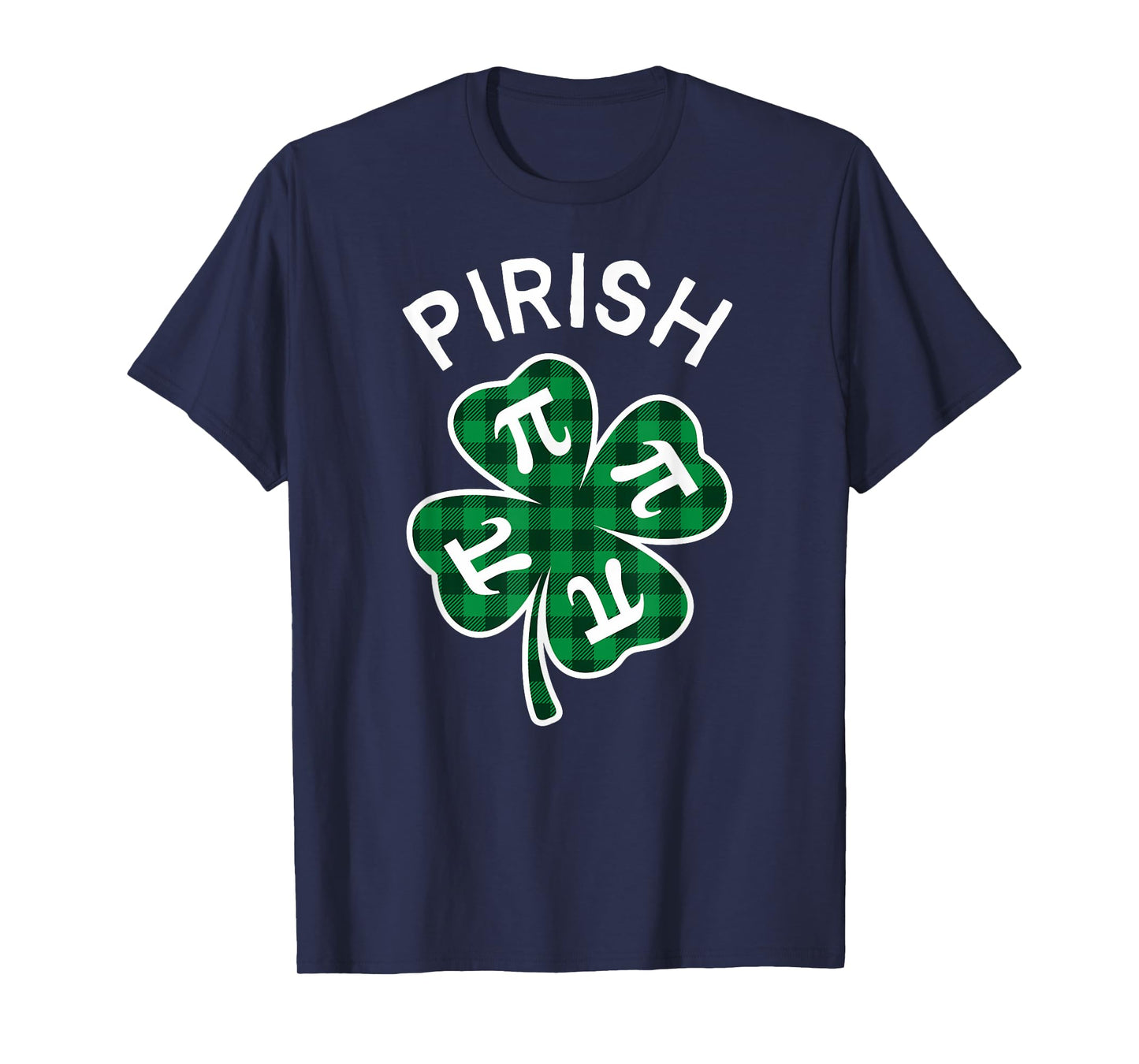 Pirish Plaid Lucky Clover St. Patrick's Day T-Shirt