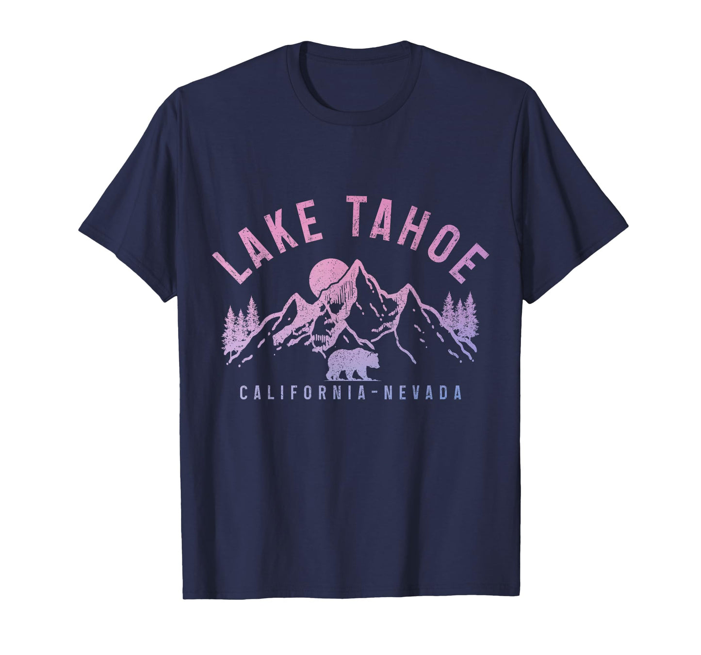 Lake Tahoe California Nevada Mountains Bear Nature Vintage T-Shirt