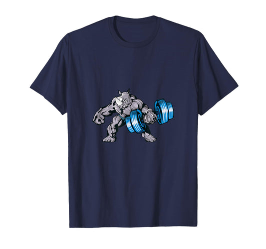 Rhino Lifting Weights Bodybuilding Beast Gym Fitness T-Shirt