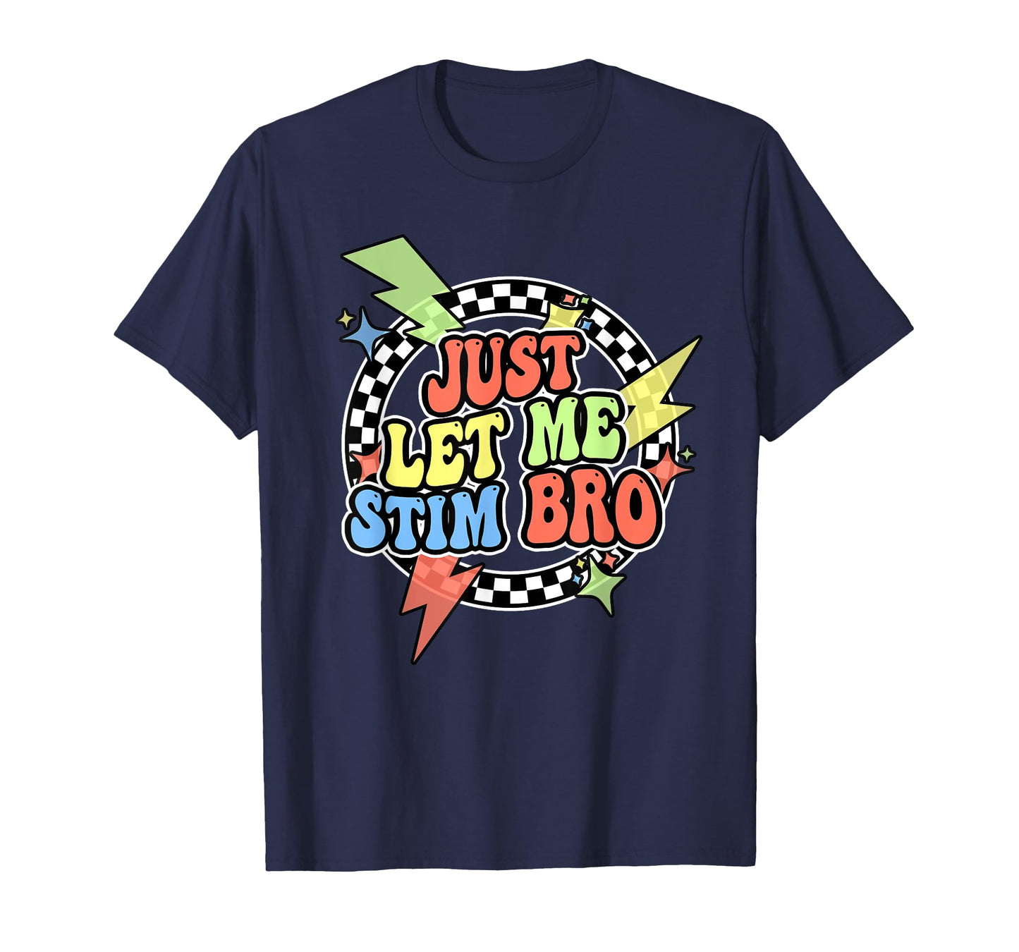 Retro Just Let Me Stim Bro Shirt Kids Toddler Awareness T-Shirt