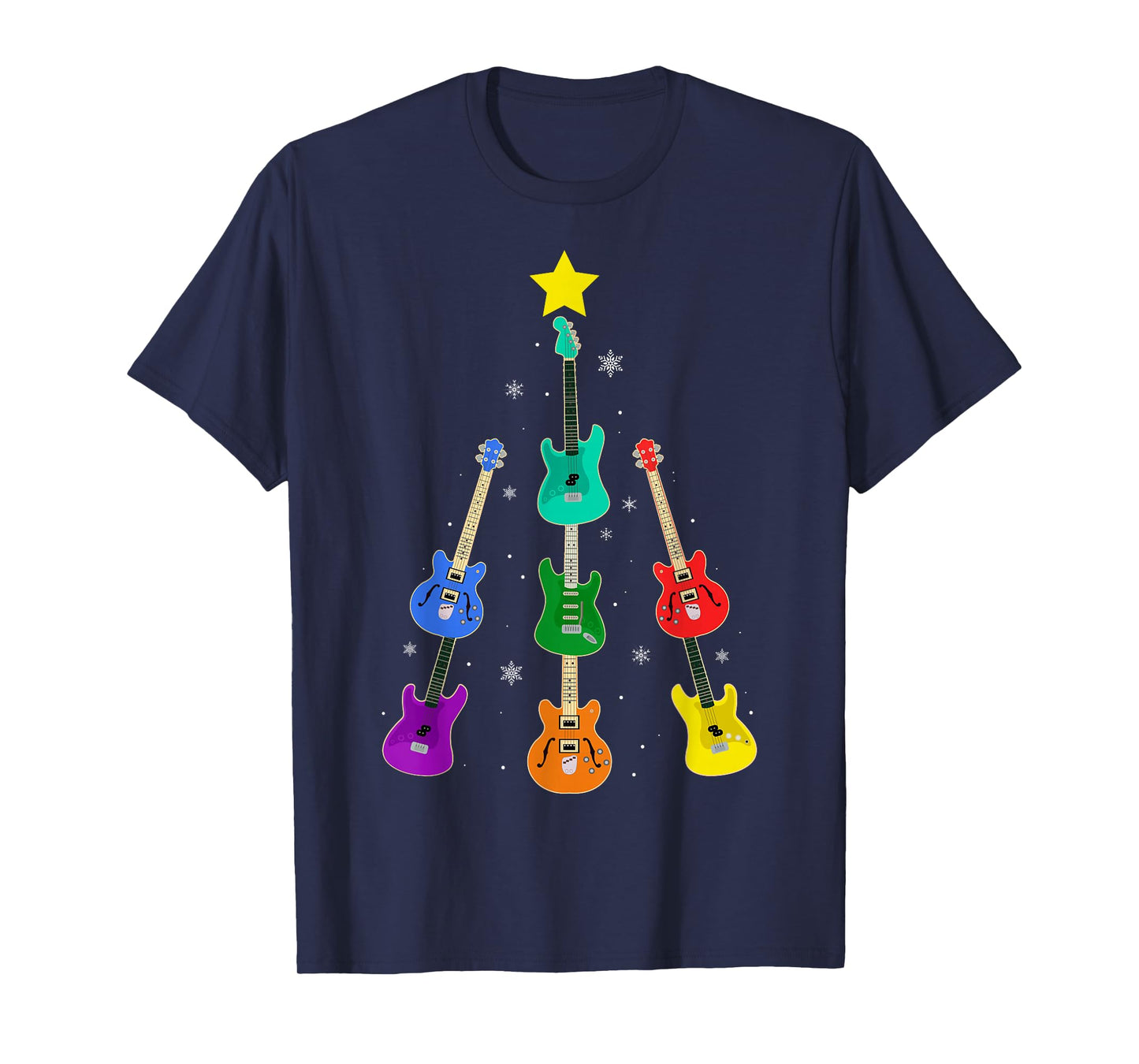 Guitar Christmas Tree Musical Guitar Lovers Guitarist Xmas T-Shirt