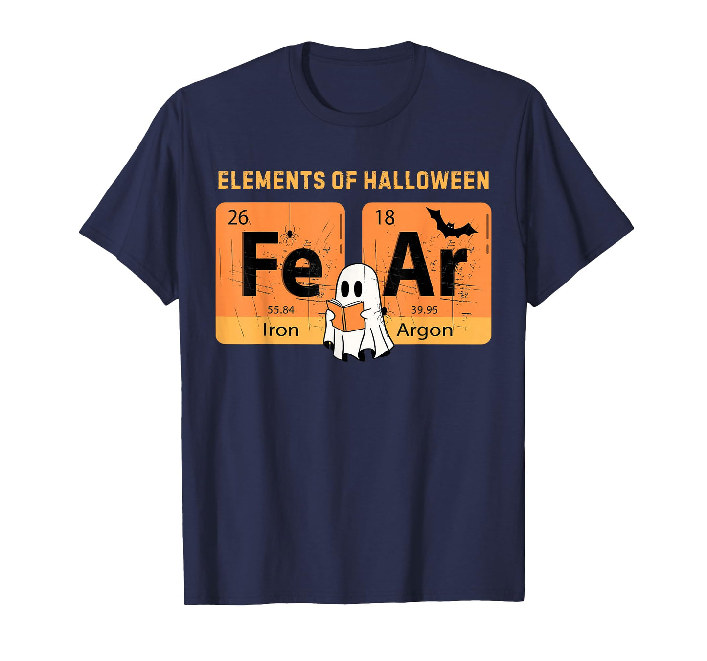 Vintage Elements of Halloween Fear Periodically Chemistry T-Shirt