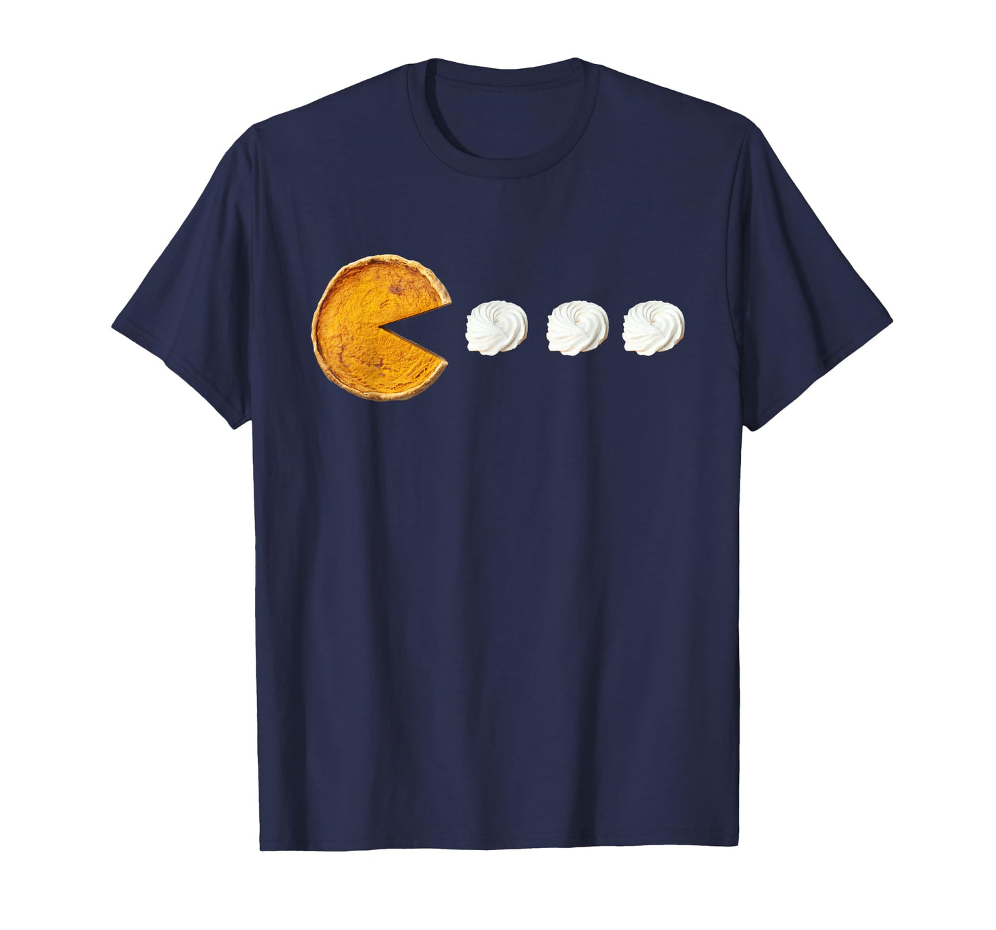 Pumpkin Pie Eating Cream Thanksgiving Funny Gamer Boys Teens T-Shirt