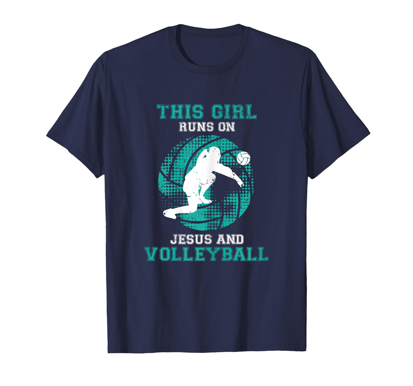 Cute Daughter Teen Girls Kids Her Jesus Christian Volleyball T-Shirt