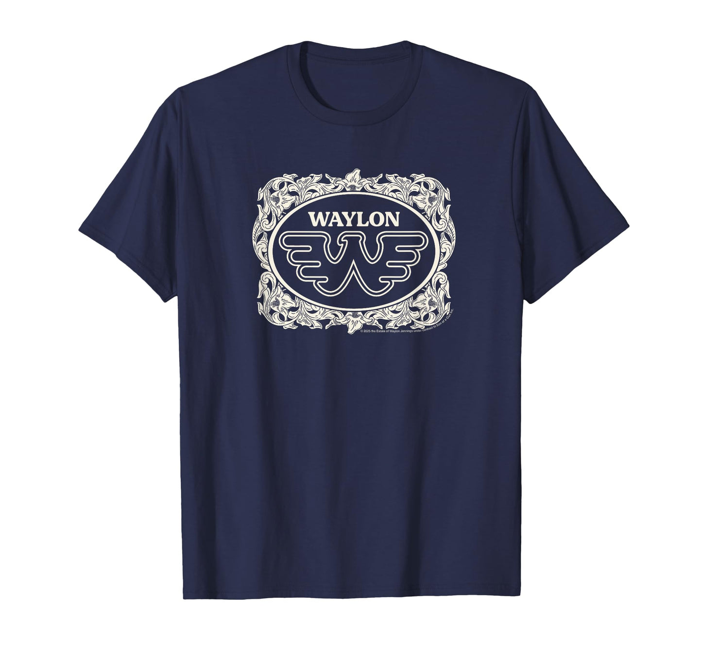 Waylon Jennings - Floral Logo T-Shirt
