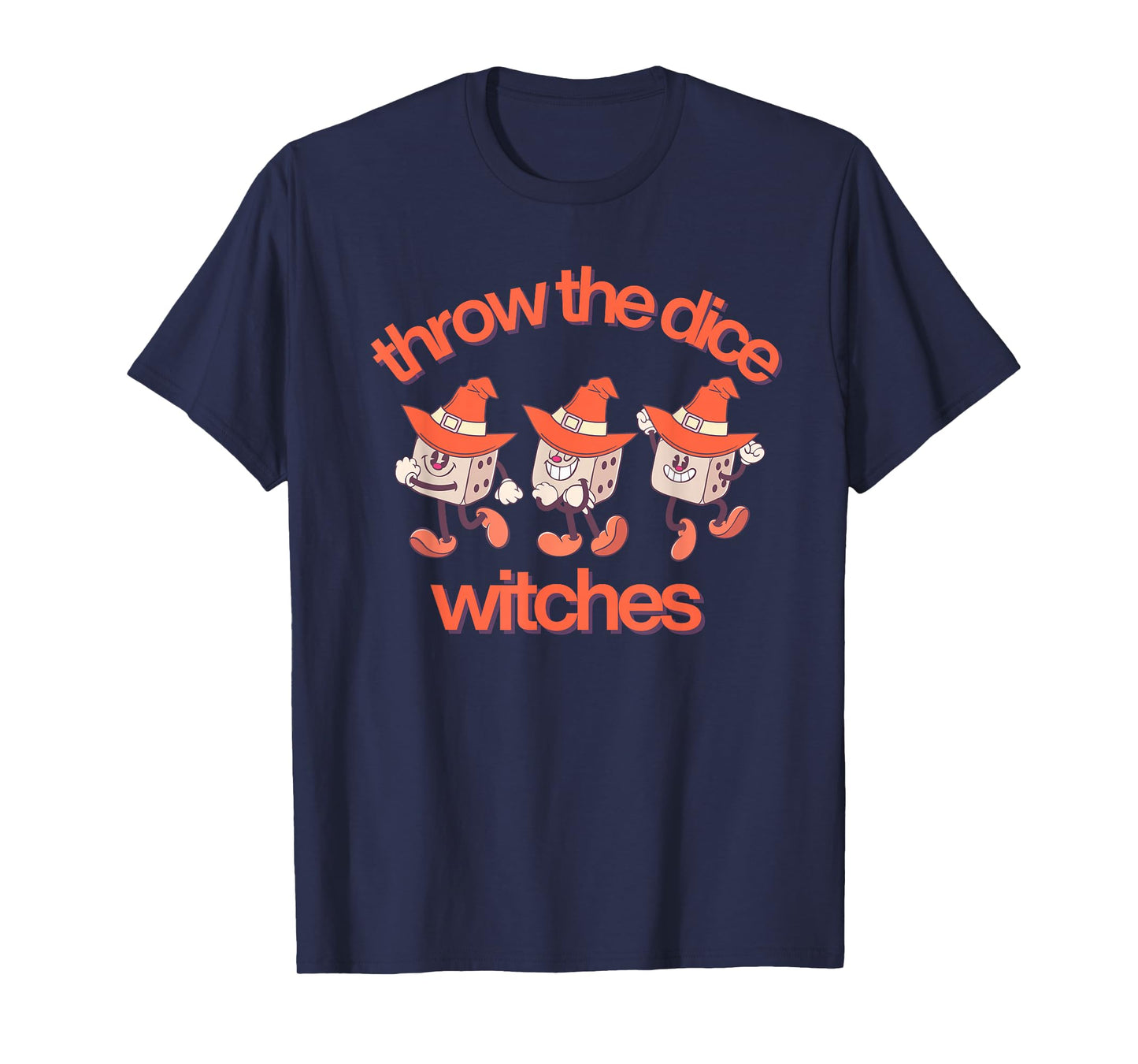 Throw The Dice Witches Bunco Game Halloween Party Apparel T-Shirt