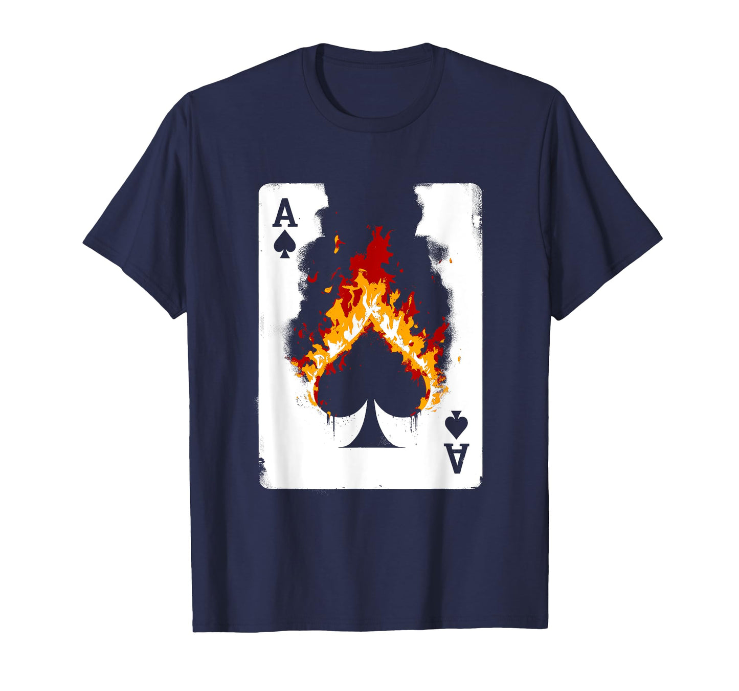 Burning Ace Of Spades - Vintage Favorite Card Game Lover T-Shirt